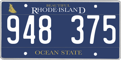 RI license plate 948375