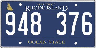 RI license plate 948376