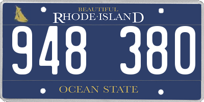 RI license plate 948380