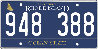RI license plate 948388