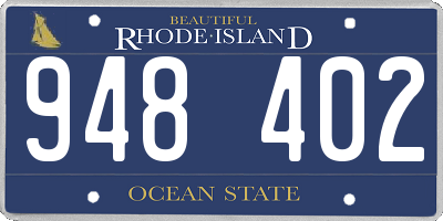RI license plate 948402