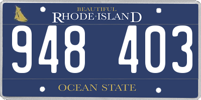 RI license plate 948403