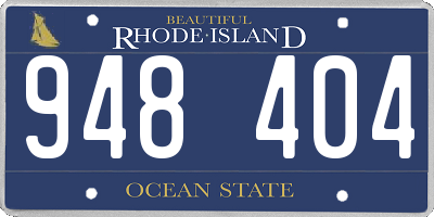 RI license plate 948404