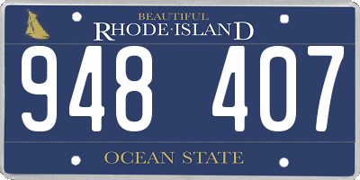 RI license plate 948407