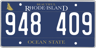 RI license plate 948409