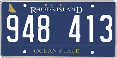 RI license plate 948413