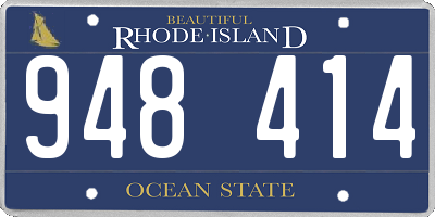 RI license plate 948414