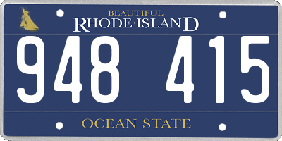 RI license plate 948415