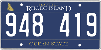 RI license plate 948419