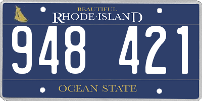 RI license plate 948421
