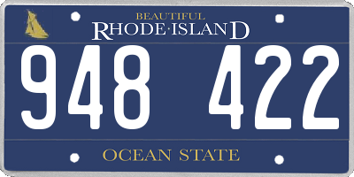 RI license plate 948422