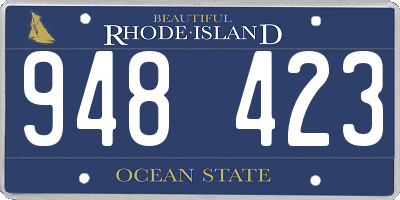 RI license plate 948423