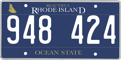 RI license plate 948424