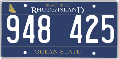RI license plate 948425