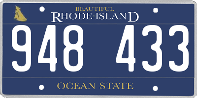 RI license plate 948433
