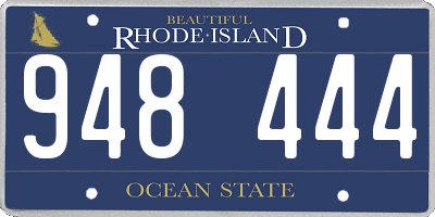 RI license plate 948444