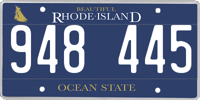 RI license plate 948445