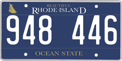 RI license plate 948446