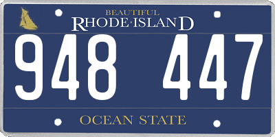 RI license plate 948447