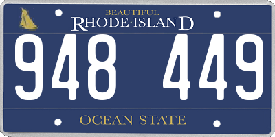 RI license plate 948449
