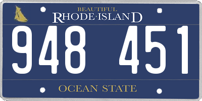 RI license plate 948451