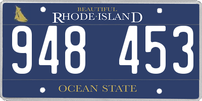 RI license plate 948453