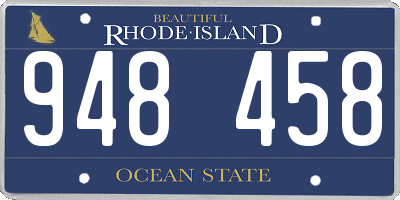 RI license plate 948458