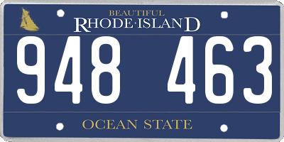 RI license plate 948463