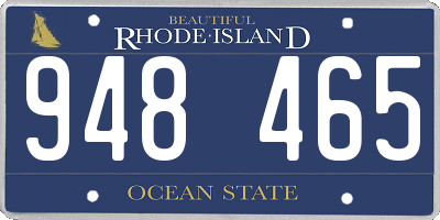 RI license plate 948465