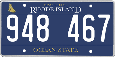 RI license plate 948467