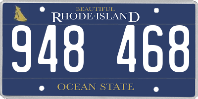 RI license plate 948468