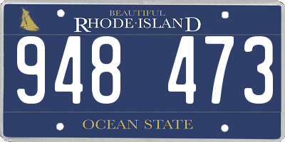 RI license plate 948473