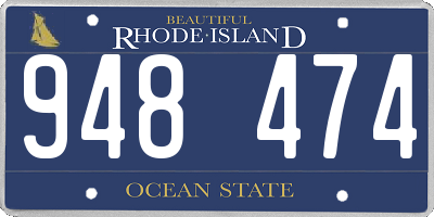 RI license plate 948474