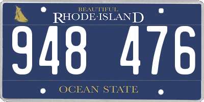 RI license plate 948476
