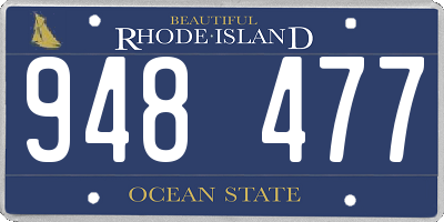 RI license plate 948477