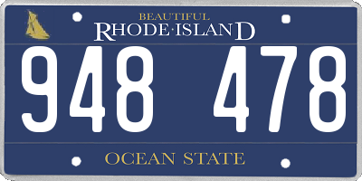 RI license plate 948478