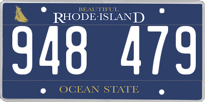 RI license plate 948479