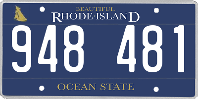 RI license plate 948481