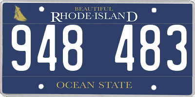RI license plate 948483