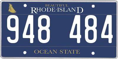RI license plate 948484