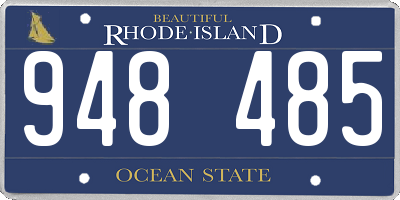 RI license plate 948485