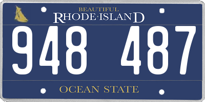 RI license plate 948487