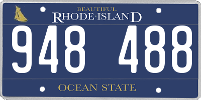 RI license plate 948488