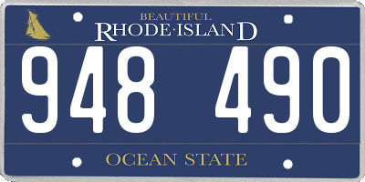 RI license plate 948490