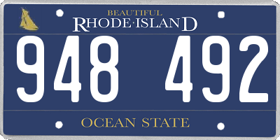 RI license plate 948492