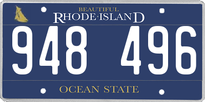 RI license plate 948496