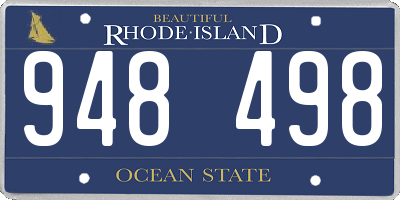 RI license plate 948498