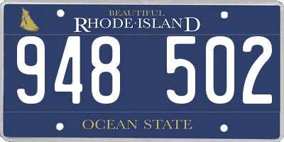 RI license plate 948502