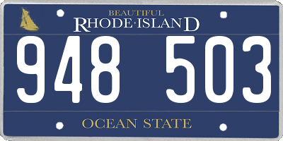 RI license plate 948503
