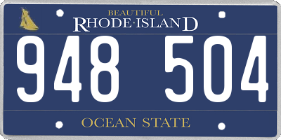 RI license plate 948504